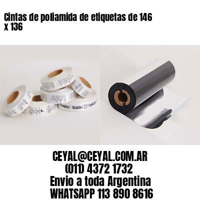 Cintas de poliamida de etiquetas de 146 x 136