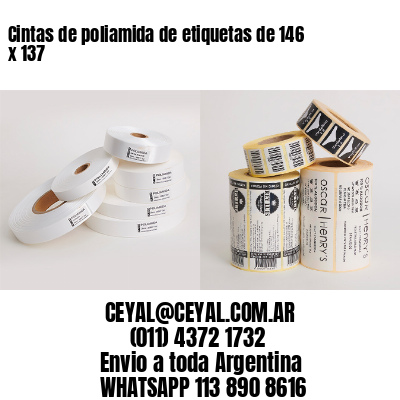 Cintas de poliamida de etiquetas de 146 x 137