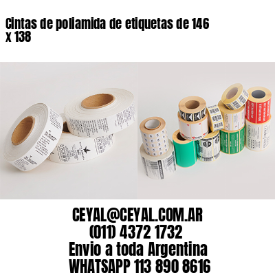Cintas de poliamida de etiquetas de 146 x 138