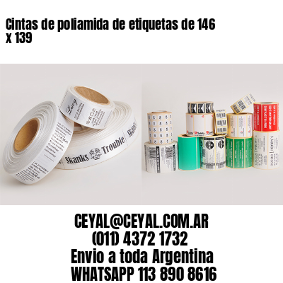 Cintas de poliamida de etiquetas de 146 x 139