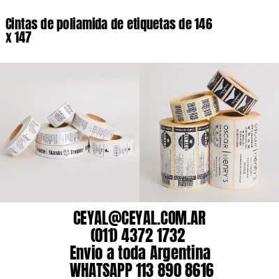 Cintas de poliamida de etiquetas de 146 x 147