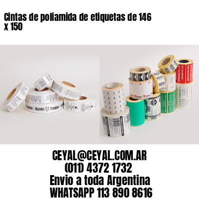 Cintas de poliamida de etiquetas de 146 x 150