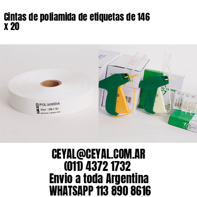 Cintas de poliamida de etiquetas de 146 x 20