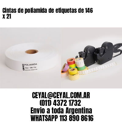 Cintas de poliamida de etiquetas de 146 x 21