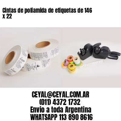 Cintas de poliamida de etiquetas de 146 x 22