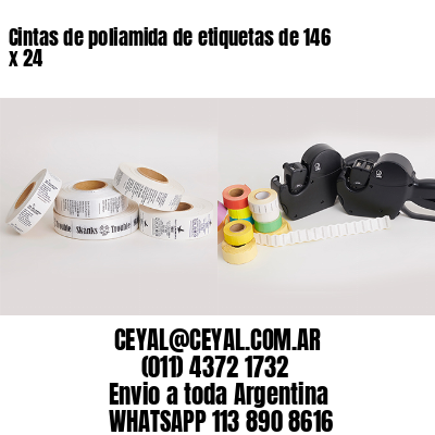 Cintas de poliamida de etiquetas de 146 x 24