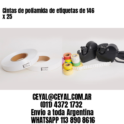 Cintas de poliamida de etiquetas de 146 x 25