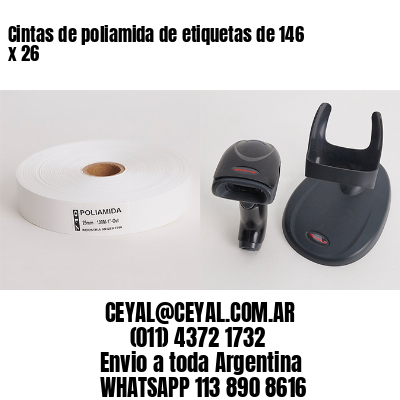 Cintas de poliamida de etiquetas de 146 x 26