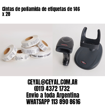 Cintas de poliamida de etiquetas de 146 x 28