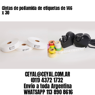 Cintas de poliamida de etiquetas de 146 x 30