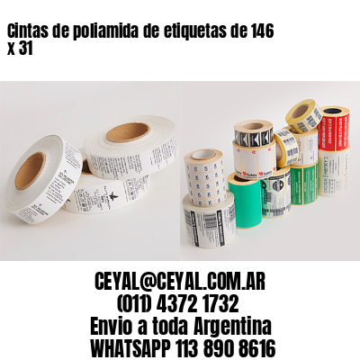 Cintas de poliamida de etiquetas de 146 x 31