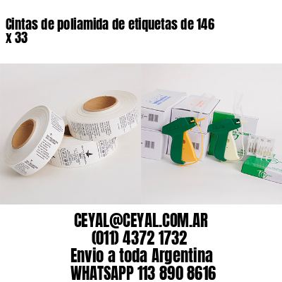 Cintas de poliamida de etiquetas de 146 x 33