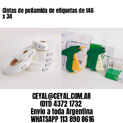 Cintas de poliamida de etiquetas de 146 x 34