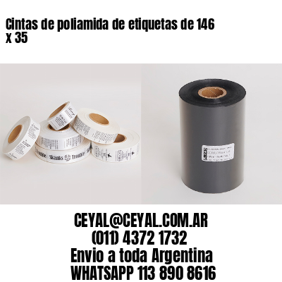 Cintas de poliamida de etiquetas de 146 x 35