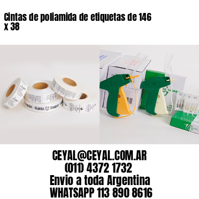 Cintas de poliamida de etiquetas de 146 x 38