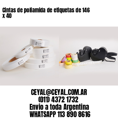 Cintas de poliamida de etiquetas de 146 x 40