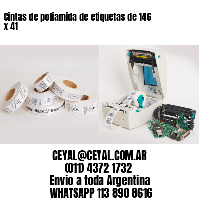 Cintas de poliamida de etiquetas de 146 x 41