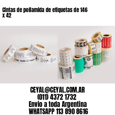 Cintas de poliamida de etiquetas de 146 x 42