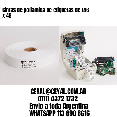 Cintas de poliamida de etiquetas de 146 x 48