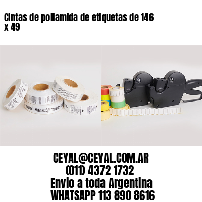 Cintas de poliamida de etiquetas de 146 x 49