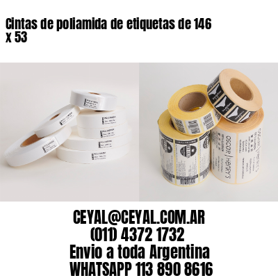 Cintas de poliamida de etiquetas de 146 x 53