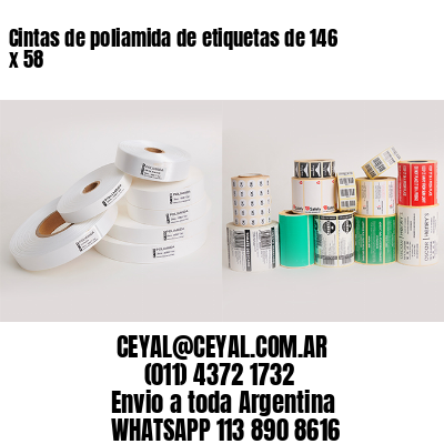 Cintas de poliamida de etiquetas de 146 x 58