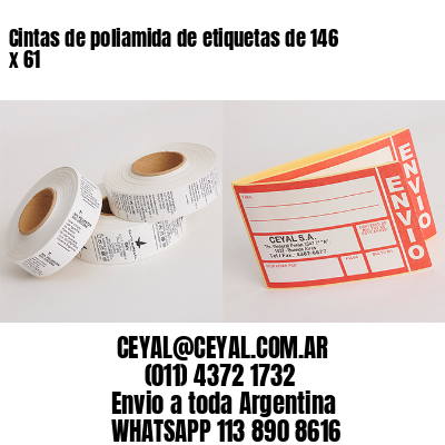 Cintas de poliamida de etiquetas de 146 x 61