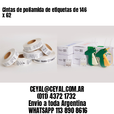 Cintas de poliamida de etiquetas de 146 x 62