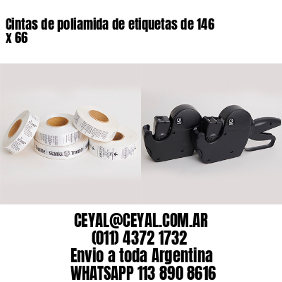 Cintas de poliamida de etiquetas de 146 x 66