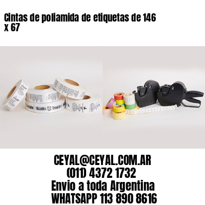 Cintas de poliamida de etiquetas de 146 x 67