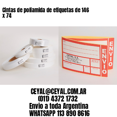 Cintas de poliamida de etiquetas de 146 x 74