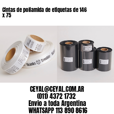 Cintas de poliamida de etiquetas de 146 x 75