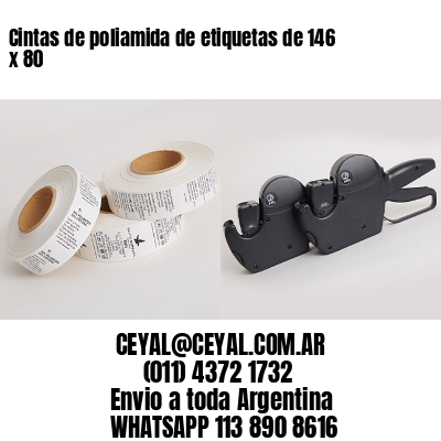 Cintas de poliamida de etiquetas de 146 x 80