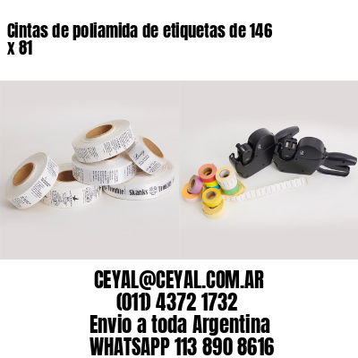 Cintas de poliamida de etiquetas de 146 x 81