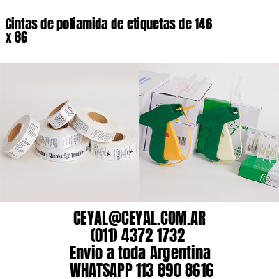Cintas de poliamida de etiquetas de 146 x 86