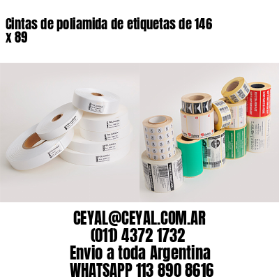 Cintas de poliamida de etiquetas de 146 x 89