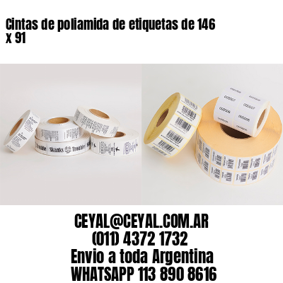 Cintas de poliamida de etiquetas de 146 x 91