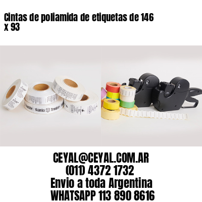 Cintas de poliamida de etiquetas de 146 x 93