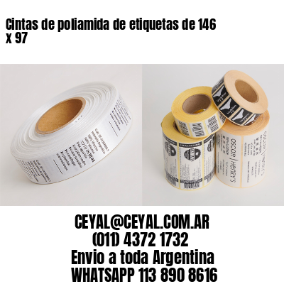 Cintas de poliamida de etiquetas de 146 x 97