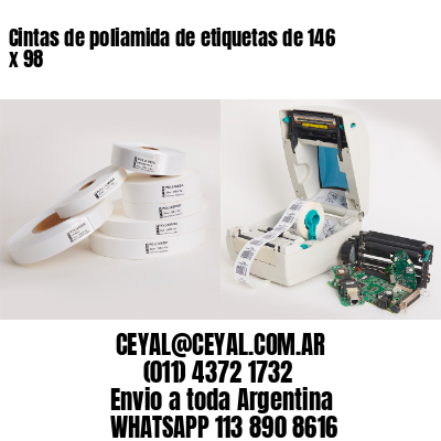 Cintas de poliamida de etiquetas de 146 x 98