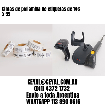 Cintas de poliamida de etiquetas de 146 x 99