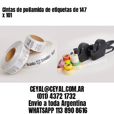 Cintas de poliamida de etiquetas de 147 x 101