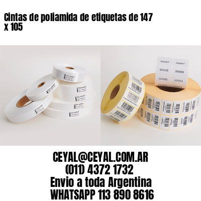 Cintas de poliamida de etiquetas de 147 x 105