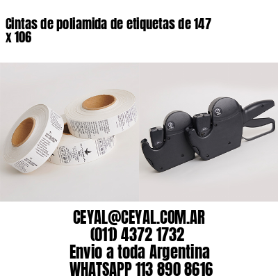 Cintas de poliamida de etiquetas de 147 x 106