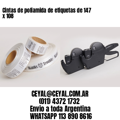 Cintas de poliamida de etiquetas de 147 x 108