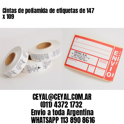 Cintas de poliamida de etiquetas de 147 x 109