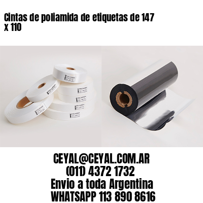 Cintas de poliamida de etiquetas de 147 x 110