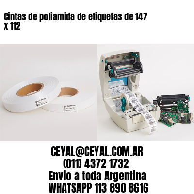 Cintas de poliamida de etiquetas de 147 x 112