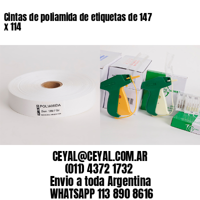 Cintas de poliamida de etiquetas de 147 x 114