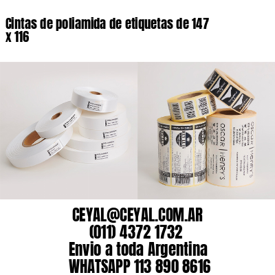 Cintas de poliamida de etiquetas de 147 x 116